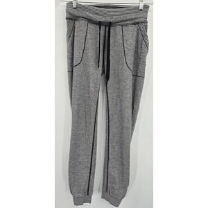 Lululemon Base Runner‎ Pant III Women's 4 Heathered Gray Pockets Drawstring